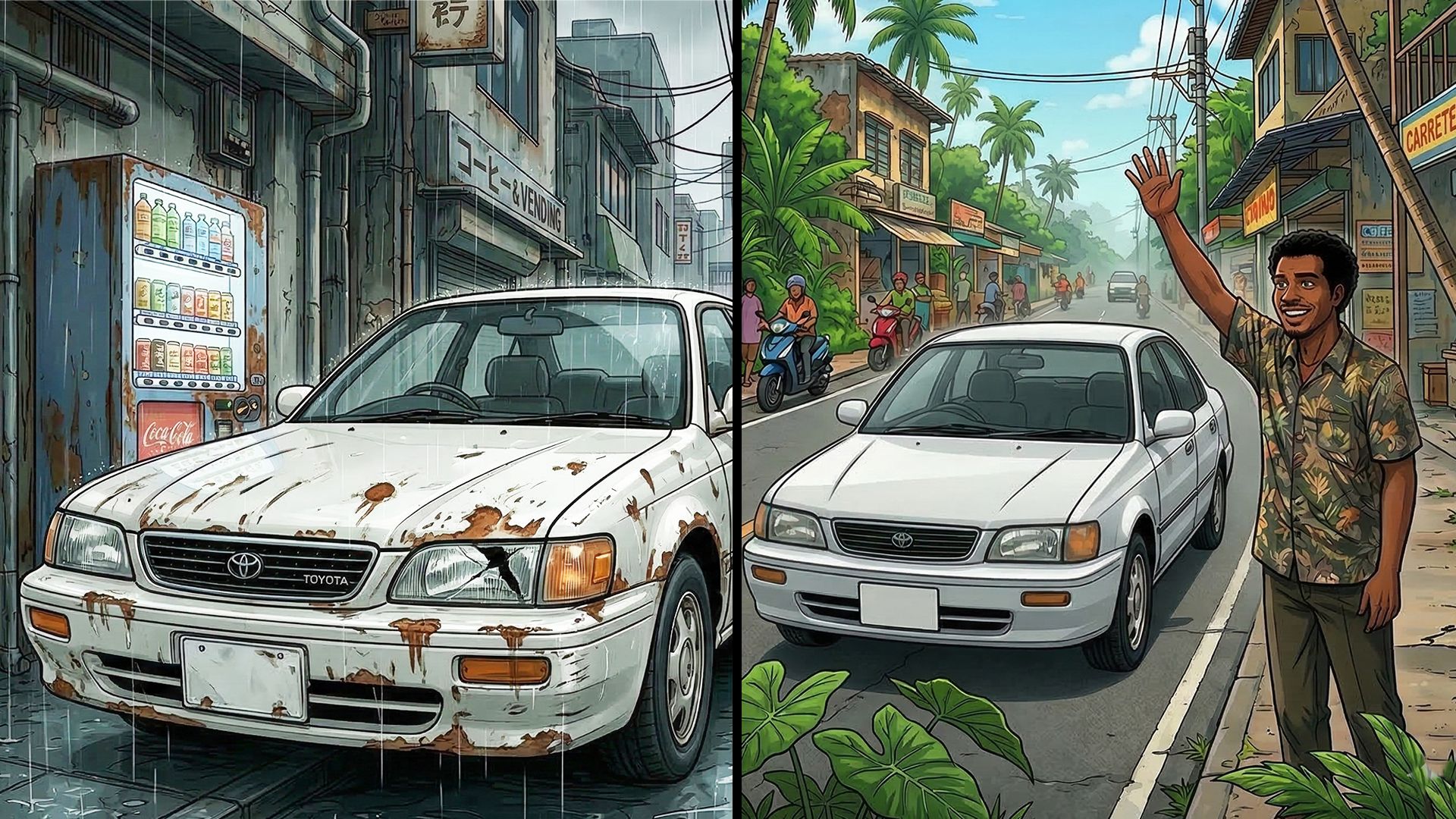 日本では廃車でも海外では高値